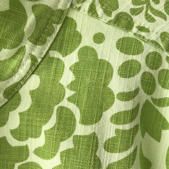 Coldwater Creek green bomber jacket two tone floral cotton St. Patrick’s… - Picture 8 of 8